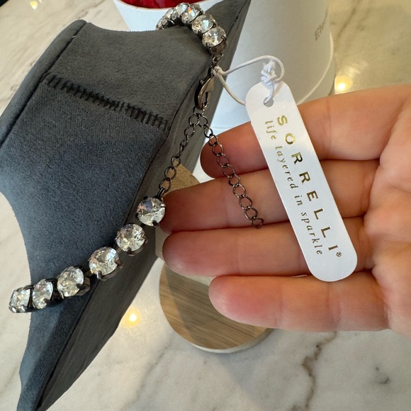 NWT Gorgeous SORRELLI Tennis Clear Crystal Chocker - Picture 2 of 8